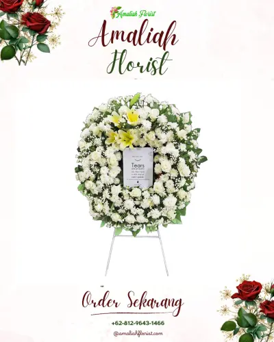 Krans Bunga Duka Cita di Bendungan